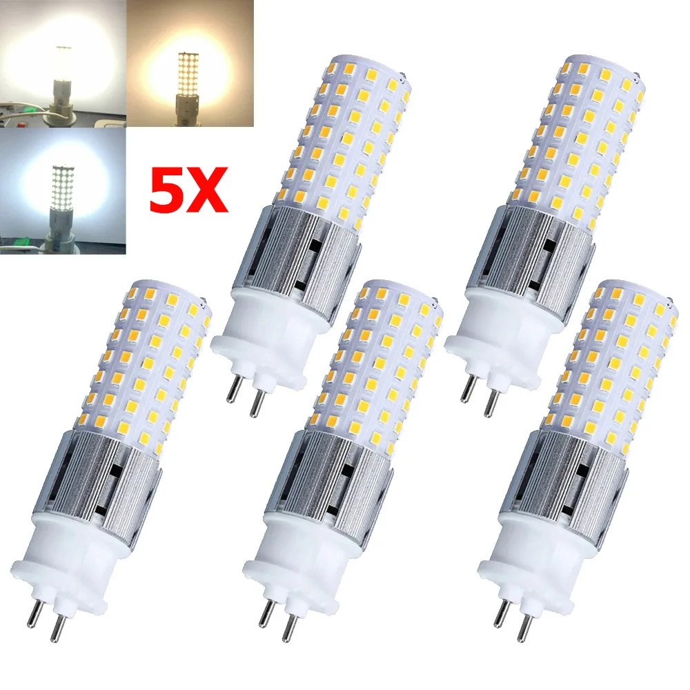 5pcs 15W 96LEDs LED Corn Light Bulb 220V Super Warm Cool Neutral White Room Bedroom 360Degree G12 2835 Lamps Chip Halogen Living