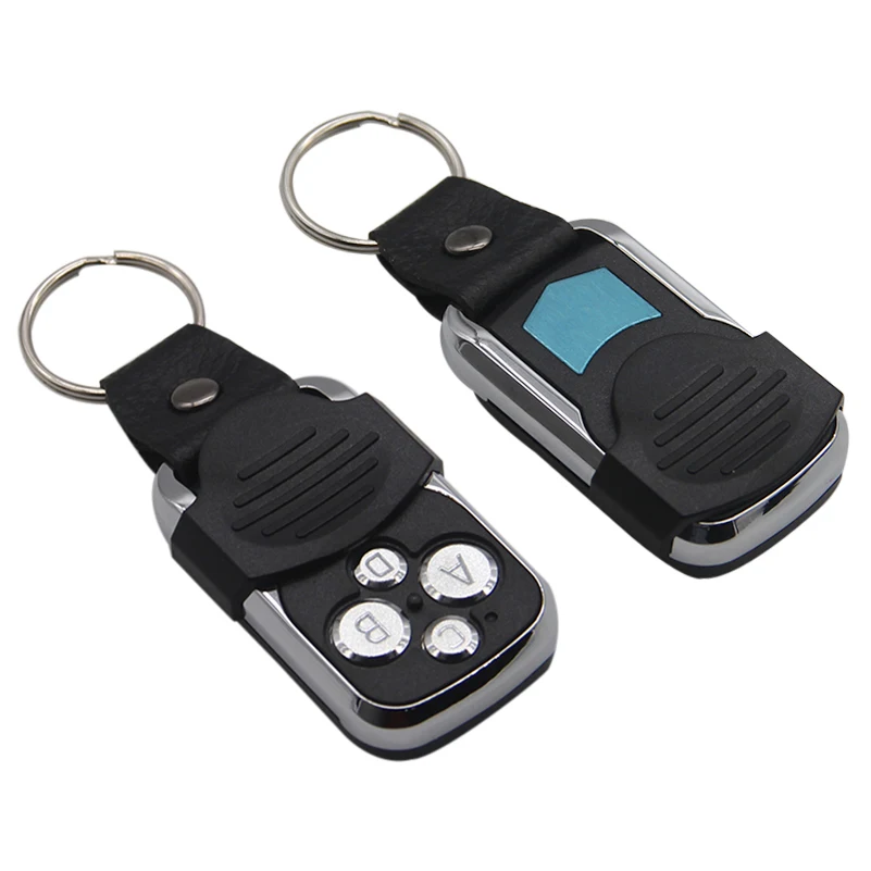 Universal Remote Control Duplicator Copy 433Mhz For TOP 433MHZ Garage Door Gate Key 4 Metal Button Slider Leather Copy Remote