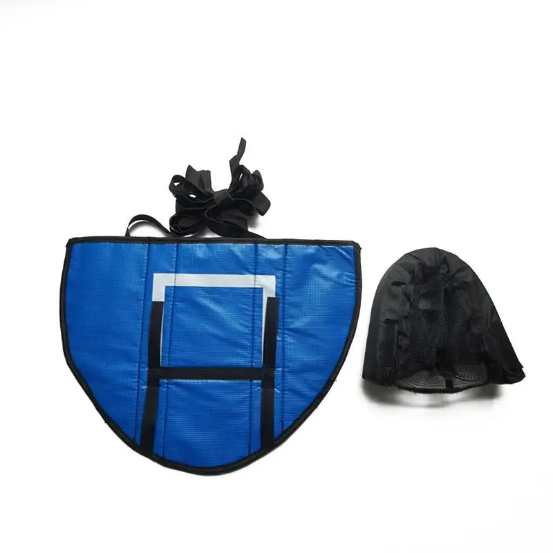 Aro de baloncesto para trampolín, marco de aro de baloncesto suave con 4 bolas y accesorio de trampolín de bomba para niños, parque infantil familiar