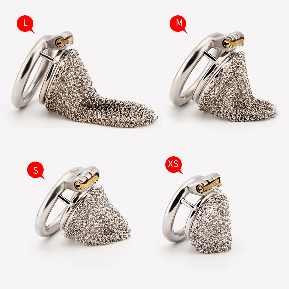 Hollow Mesh Stainless Steel Chastity Cage Set Metal Male Cock Cage Penis Ring Chastity Belt Husband Loyalty BDSM Sex Toy For Men