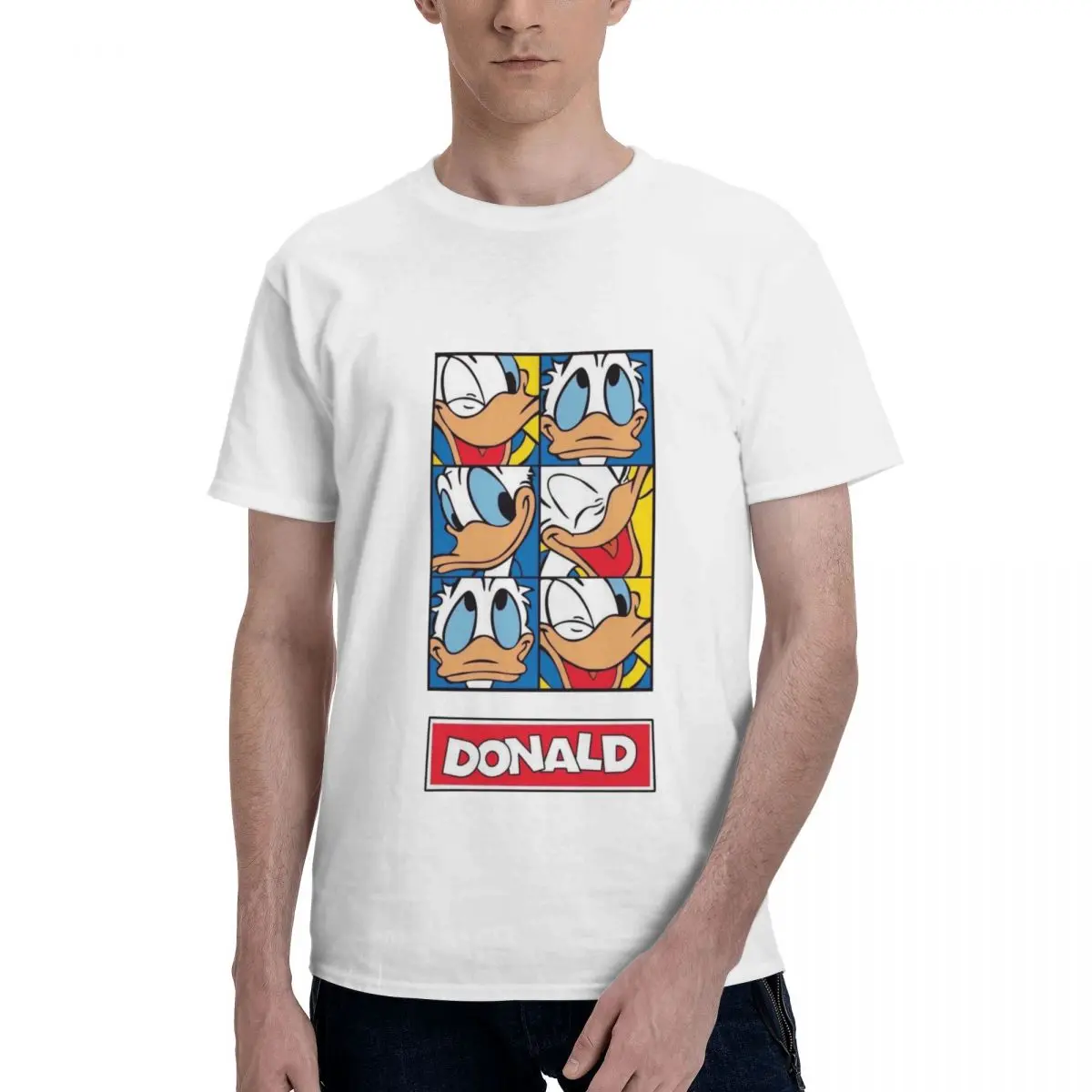 

Donald Duck Luxury T Shirts for Men Summer Print Shirt Cotton High Quality Clothing Streetwear S-6XL