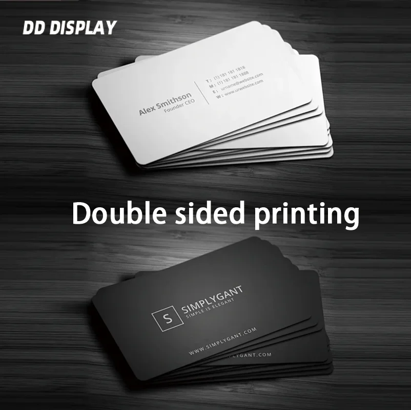 DD 200pcs Free Design PVC Business Card Custom Pvc Cards with Logo Printing Commission Postcards DIY 86mm*54mm Carte 0.76mm