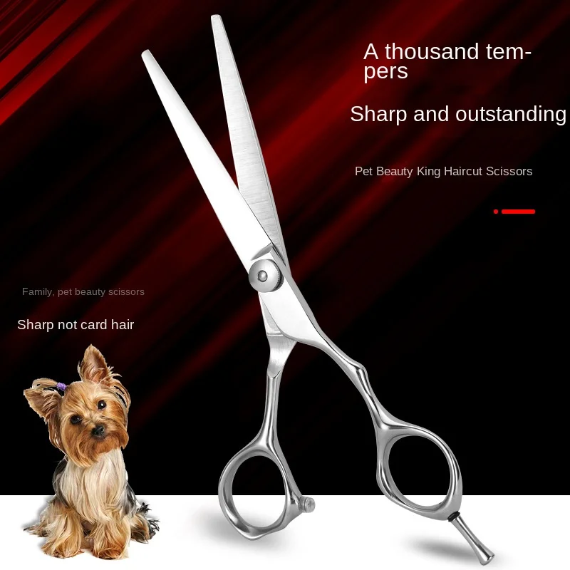 Dog Beauty Scissors Hair Trimming Shaving Hair Scissors Practice Hair Cutting Scissors Straight Snips Thin Bangs Pet Scissors