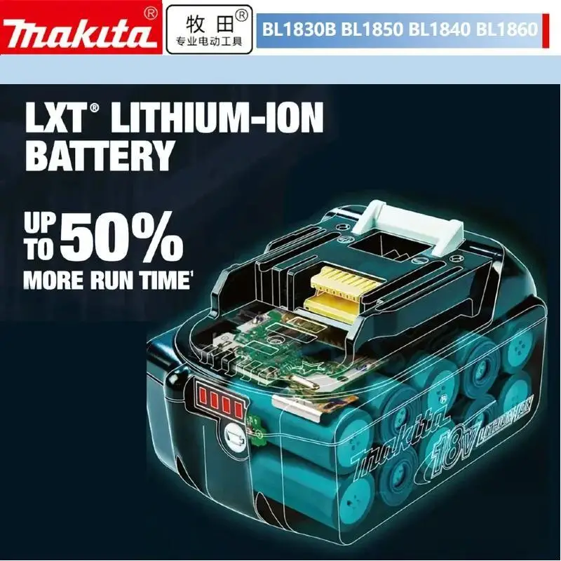 BL1860 Japan Makita Original Rechargeable Power Tool Battery 6.0Ah 18V BL1830 BL1850 BL1840 BL1815,Replaceable LED Lithium-ion