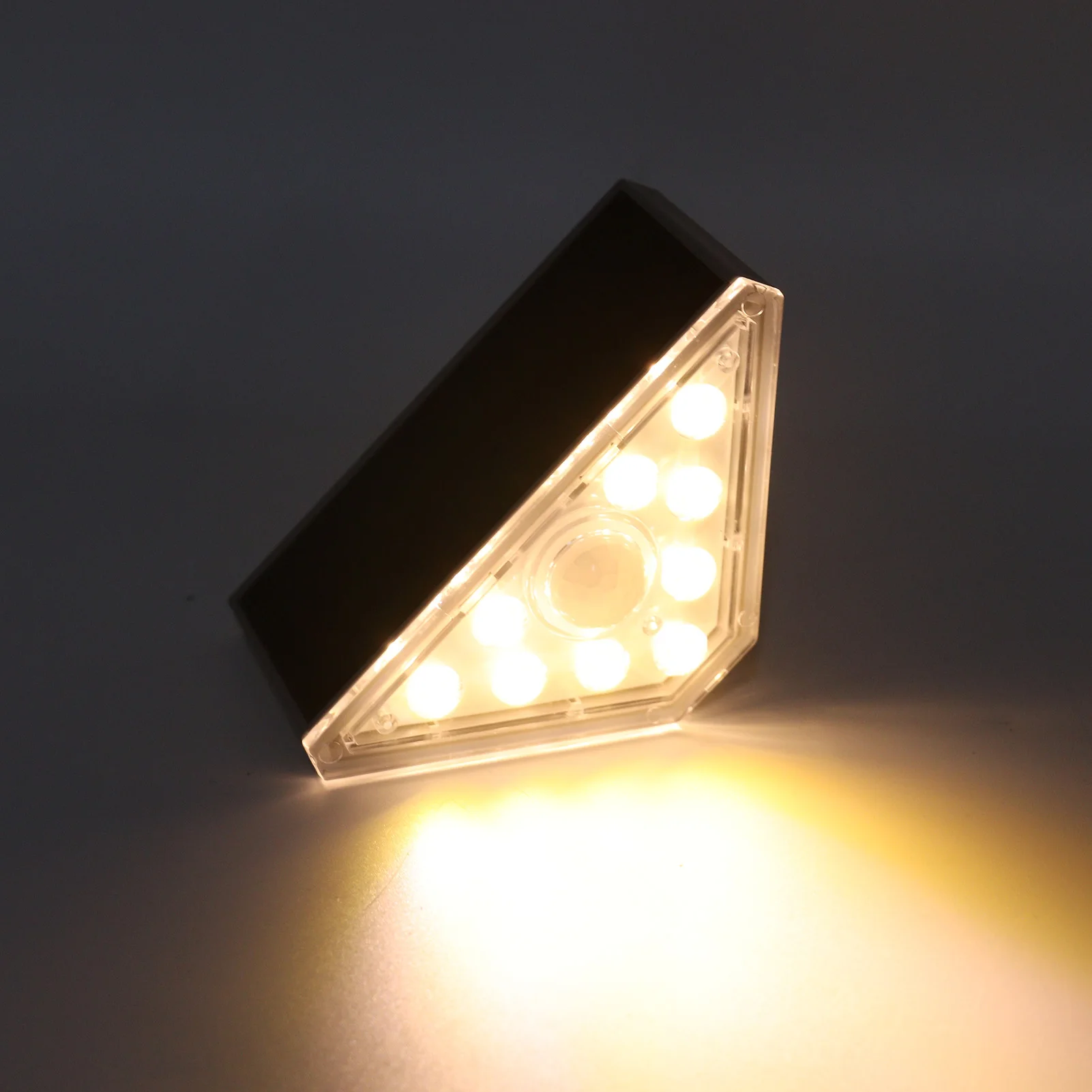 2 jeux de lumières solaires pour escaliers, 9 LED, étanches IP68, inductives, pour marches, cour, Patio, jardin, passerelles, terrasse