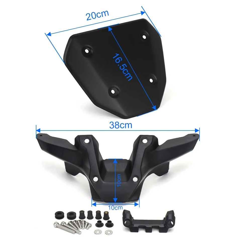 

1Pc Black Windshield Windscreen & Bracet Fit For Yamaha MT-09 SP 2024 Motorcycle Parts Modification Windshield Spoiler