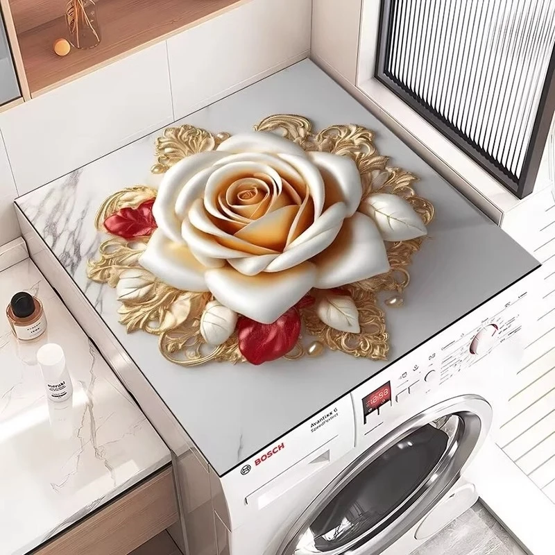 Drum Washing Machine Cover Pad, Bedside Countertop Pad, Refrigerator And Microwave Oven Absorbent, Sun-Proof And Dust-Proof Cove
