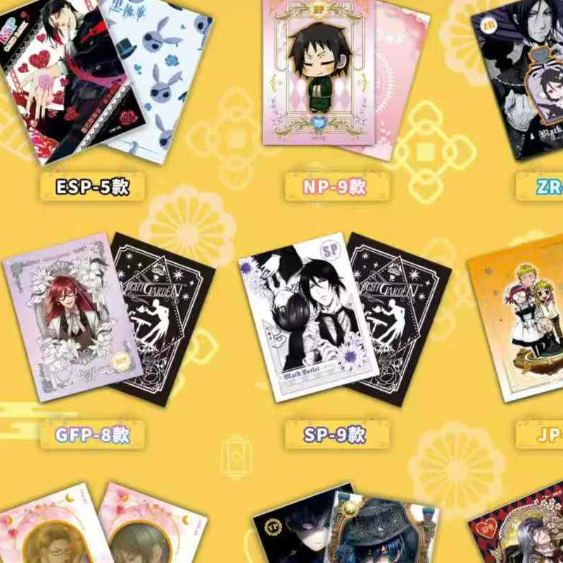 Black Butler Collectible Trading Cards Special Price Wholesale Exchange 2025 Collection Playing Card Party Games