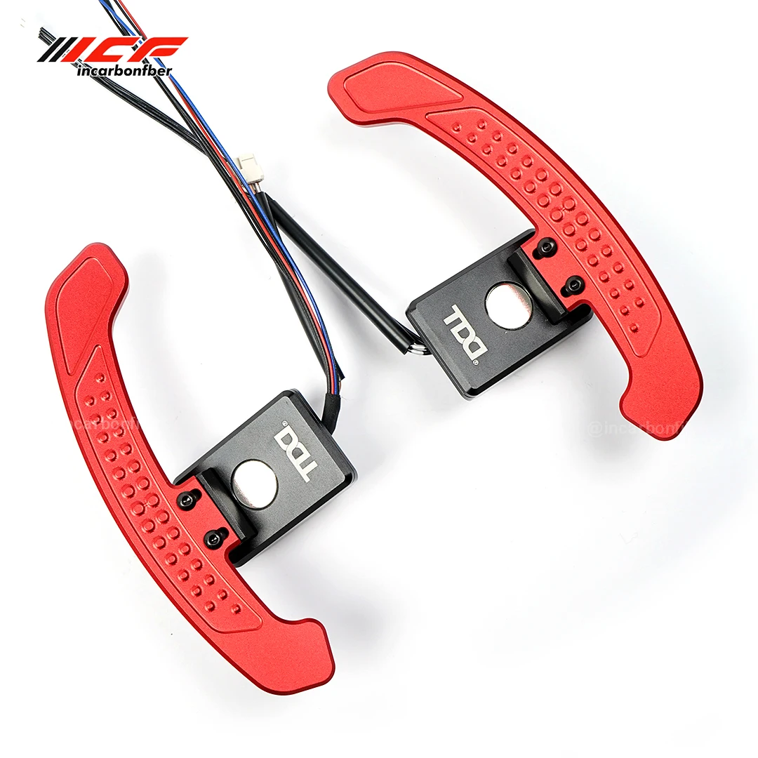 ICF Magnetic Carbon Fiber LED Paddle Shifters For Infiniti QX50 QX60 Nissan 400Z GTR R35 New Multi Color Shift Paddles