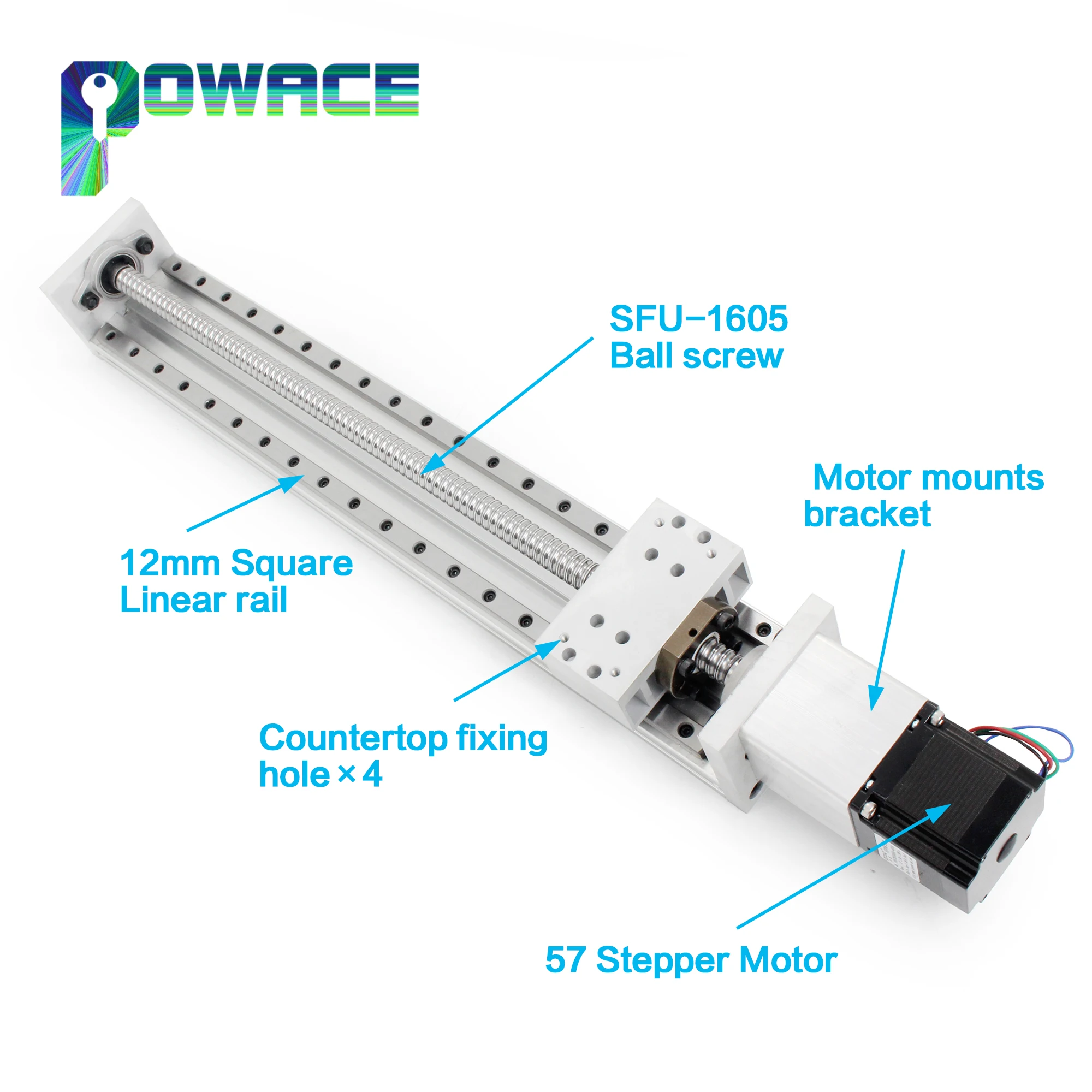 100-600mm CNC X Y Z axis Linear Guide rail Actuator Motion Slide Table ZBX80 + SFU1605 Ball screw For CNC Lathe machine Part