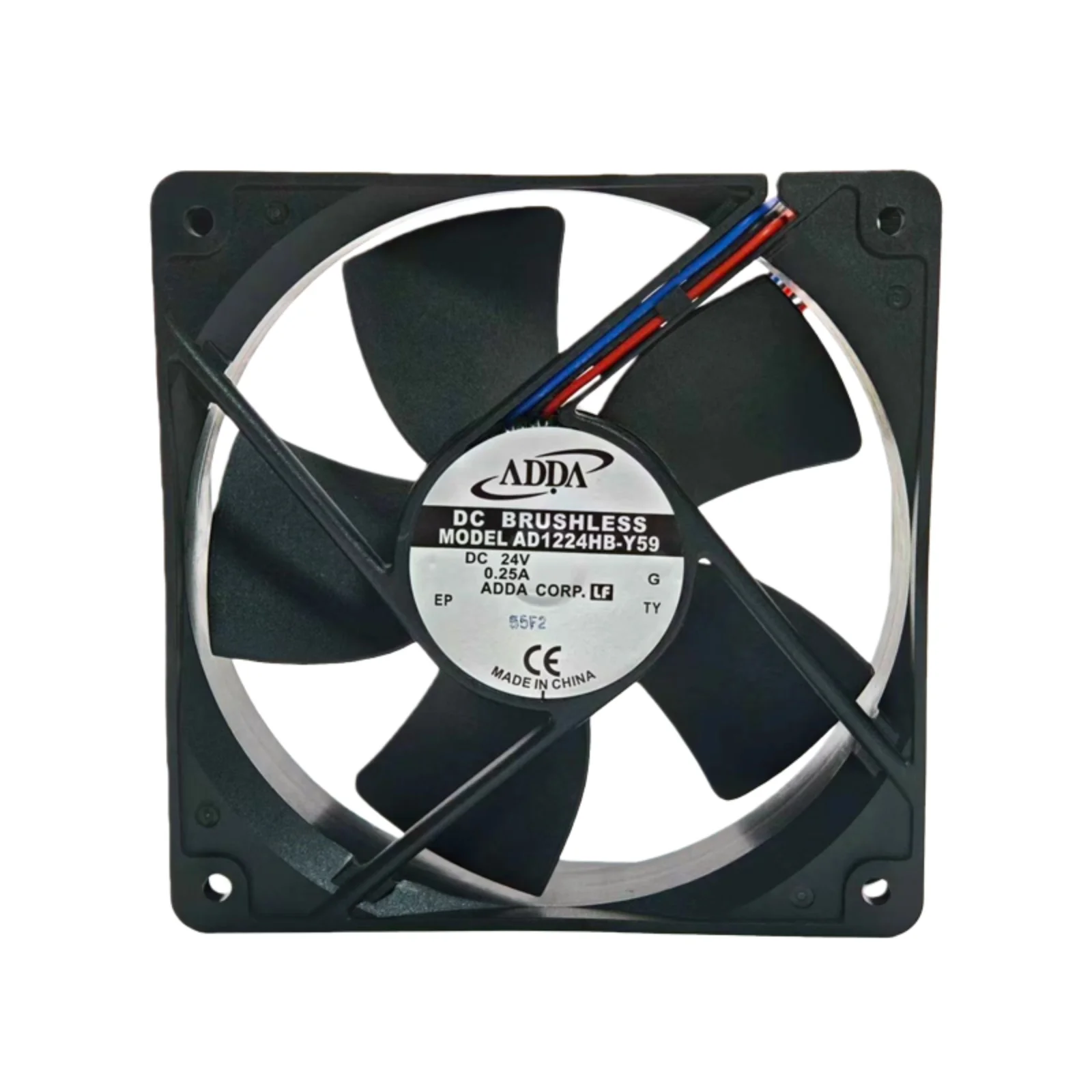 for ADDA AD1224HB-Y59 DC 24V 0.25A 120x120x32mm Dual Ball Bearing Cooling Fan 3-Wire Speed Sensor Lock Protection 3000RPM 1
