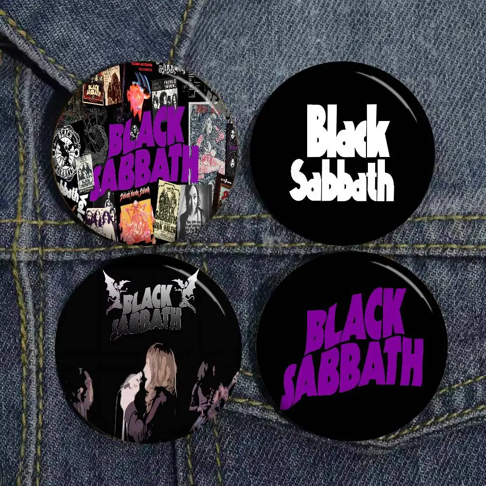 B-Black Rock Music S-Sabbaths Tinplate Pin Button Custom Anime Role Old-school Brooch Cartoon Collar Badge Jewelry Gift Fans