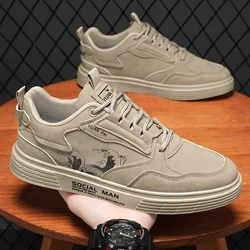 Men's shoes, new breathable canvas shoes, men's Korean version, trendy and versatile low top sports and casual board shoes