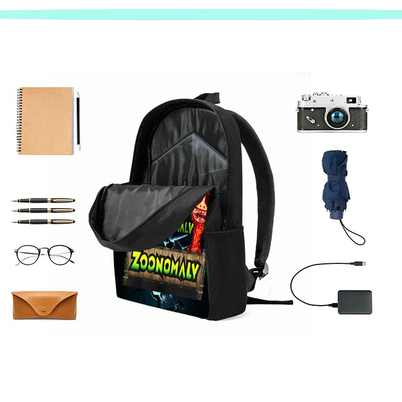 Zoonomaly Prints School Backpack for Child ,Cartoon School Bags for Boys Girls ,Light Weight and Durable Kids Backpack