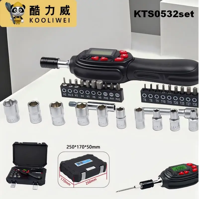 KOOLIWEI KTS0532set Digital Torque Screwdriver Set 1/4