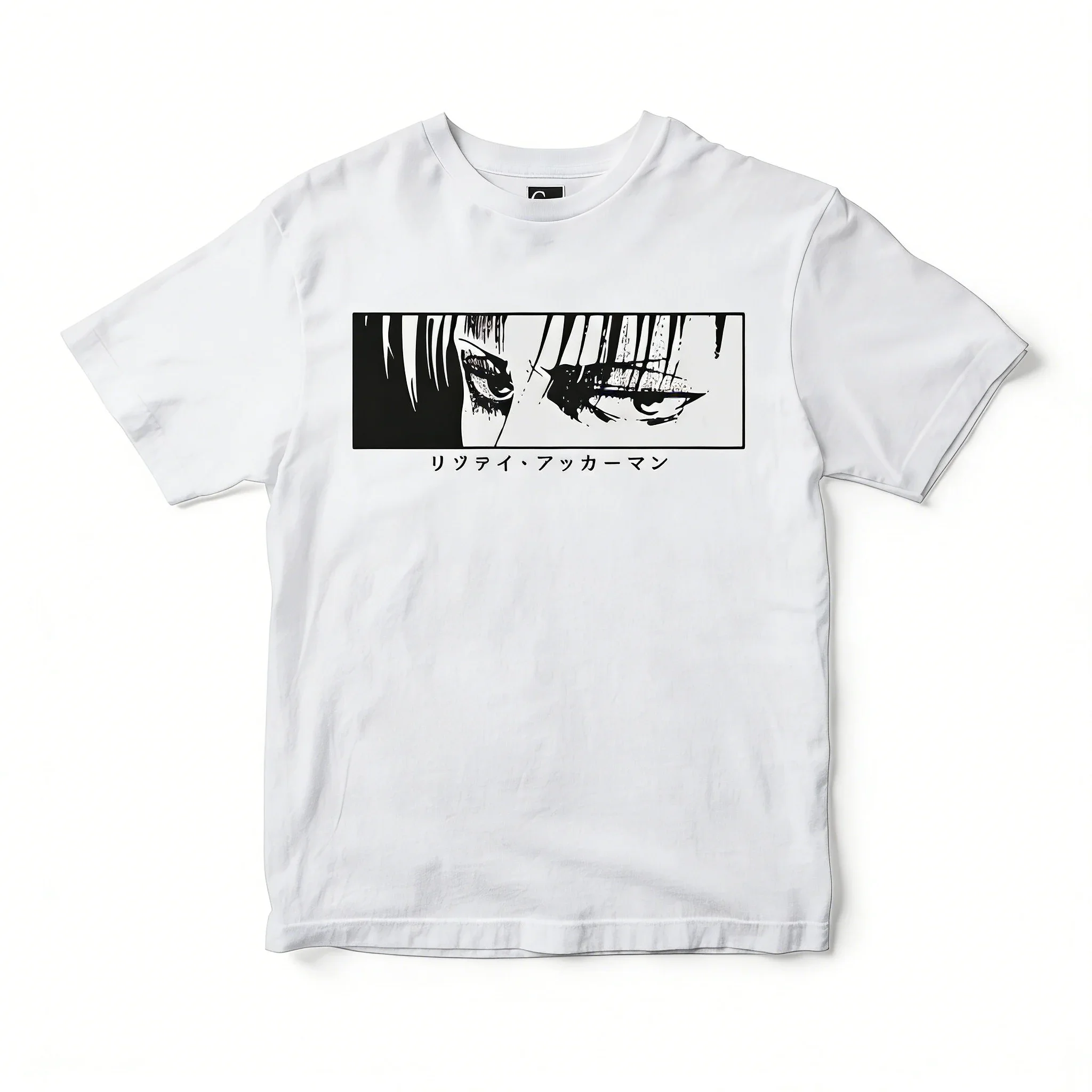 Men's And Kids Sports T Shirt Short Sleeve T Shirt Attack on Titan Levi Ackerman Eye Close Up Black White Frame Print Cotton
