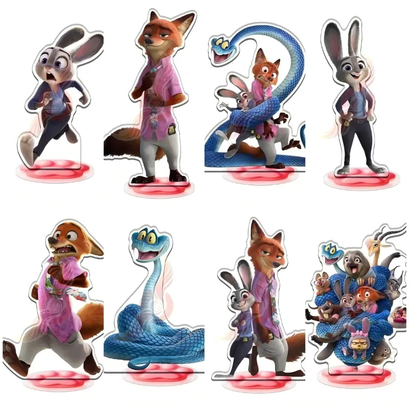 أحدث زخرفة على شكل سطح المكتب من الأكريليك من نوع "Zootopia 2" Judy and Nick، هدية للمروحة، منتج محيطي جديد تمامًا #3