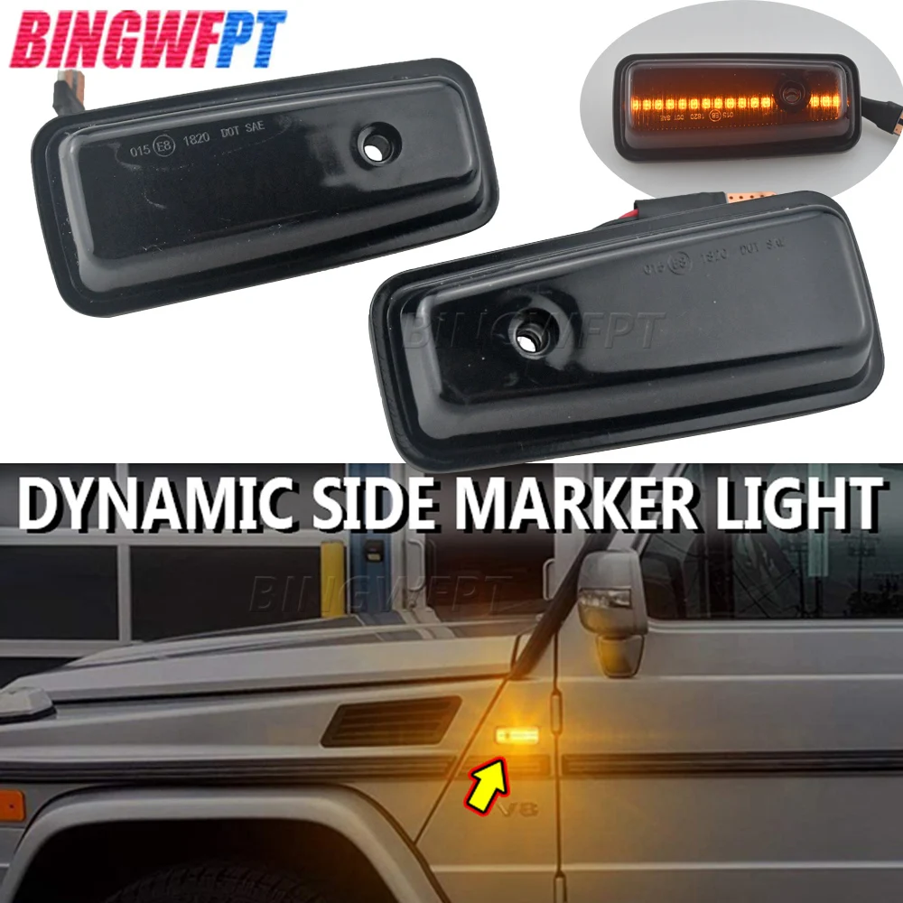 NEW Dynamic Ambe LED Side Marker For Mercedes-Benz G-Class W463 W461 G500 G550 G55 G63 G65 Turn Signal Light,OEM Sidemarker Lamp