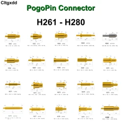 5PCS H261-H280 1.5A 10A 1A 3A Pogo Pin Connector Pogopin Battery Spring Loaded Contact SMD Needle PCB 3.0 4.5 2.5 2.0 5.0 1.5