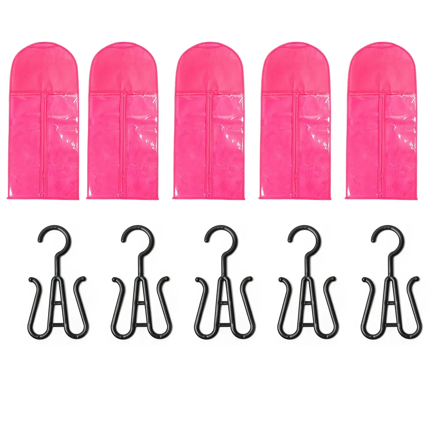 

5 комплектов, упаковочный мешок для париков с крючком, мешок для хранения париков, аксессуары для волос, органайзер для париков, упаковочный мешок для нескольких париков