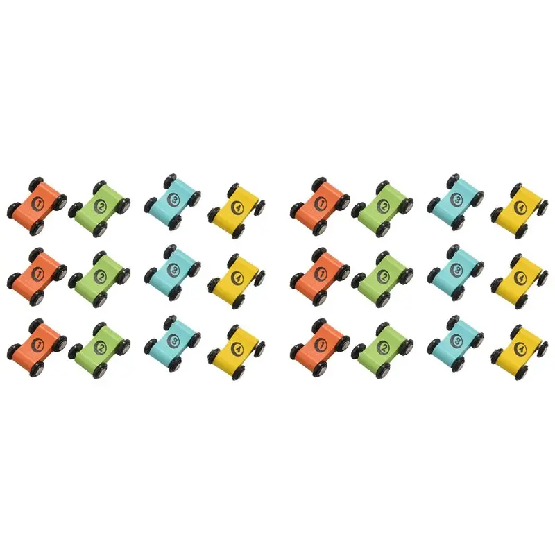 

Деревянная гоночная трасса для машинок, игровой набор для малышей, 24 машинки для замены