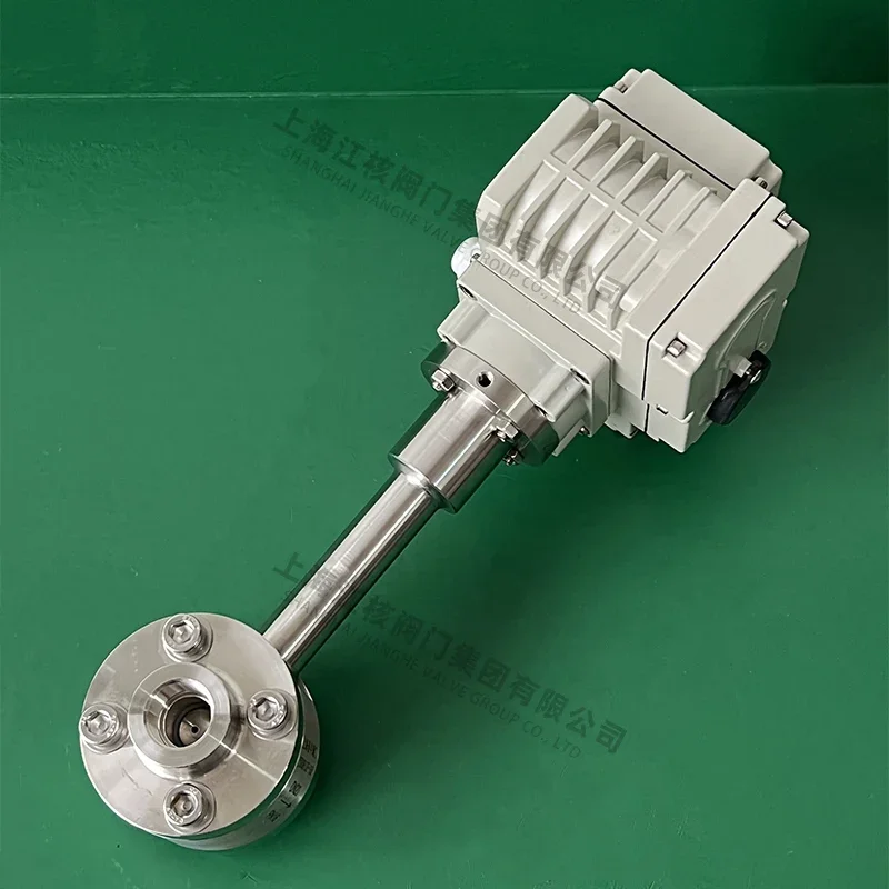 Low temperature electric ball valve, liquid nitrogen, liquid oxygen, liquid hydrogen compression -193 degrees, threaded port