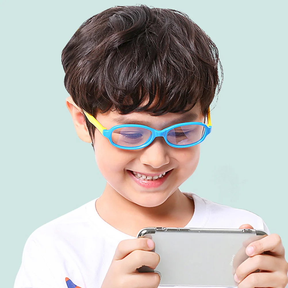 

Anti Blue Light Glasses Kids Silicone Eyeglasses Party Photo Props Lightweight Eye Protection For Children
