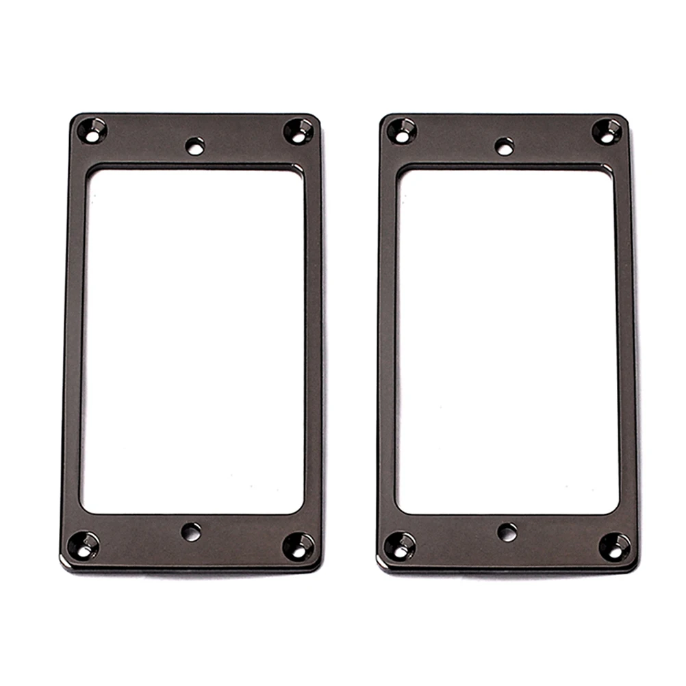 

2 Pcs Dual Pickup Frame Guitar Mounting Accessory Rings Pickups Flat Base Humbucker Covers