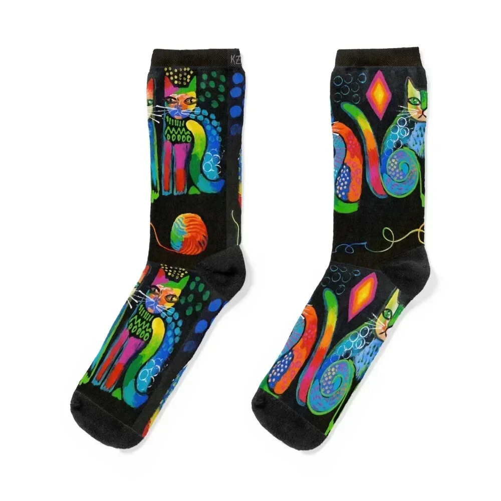 

Abstract Cats ( HBAS demo ) Socks warm winter crazy Stockings compression gym Socks Woman Men's