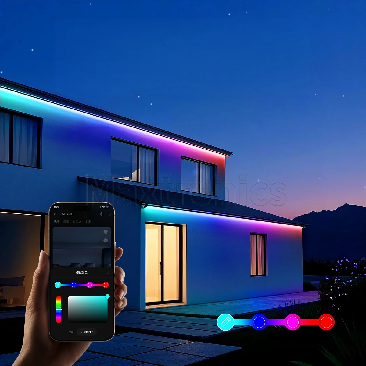 SPI RGBIC LED Controller MESH Flexible Networking Group Control up 200Devices App Music DIY Visual UI Bluetooth DC5-24V SP318E