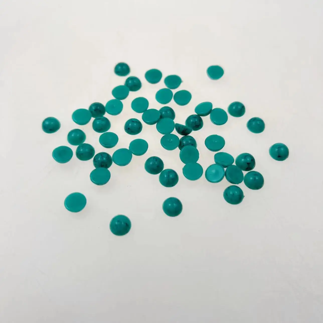 2000pcs 3mm-6mm Half Round Turquoise Bead Flat Back For Sewing Dress Garment Bag Shoe Headwear Jewelry Phone Case Nail Art Craft