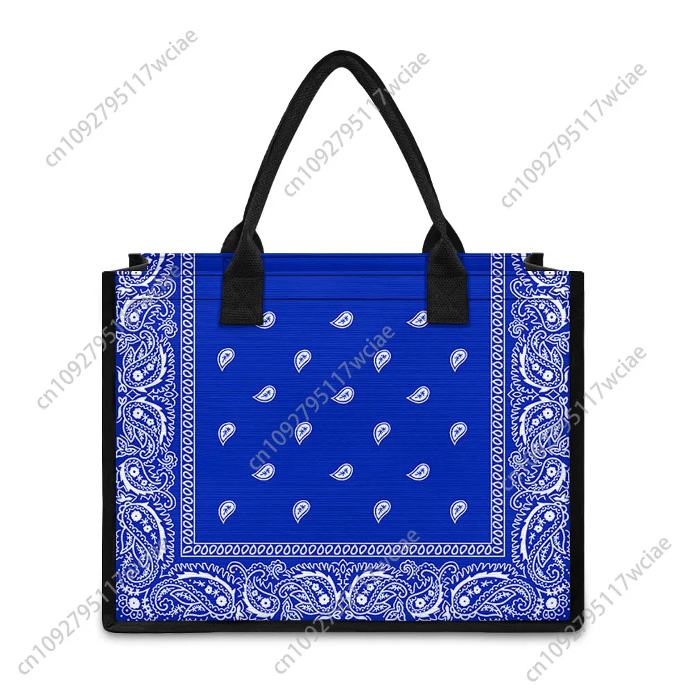 

Bandana Paisley Culture Design Custom Handbag Womens Canvas Bag Personalized Tote Bag Shoulder Bag Travel Party Beach Gift