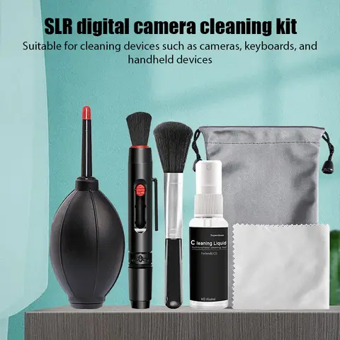 6 in1 DSLR 렌즈 카메라 클리너 키트 디지털 카메라 센서 청소 키트 SLR DV 카메라 소니 후지필름 니콘 캐논용 클린 세트