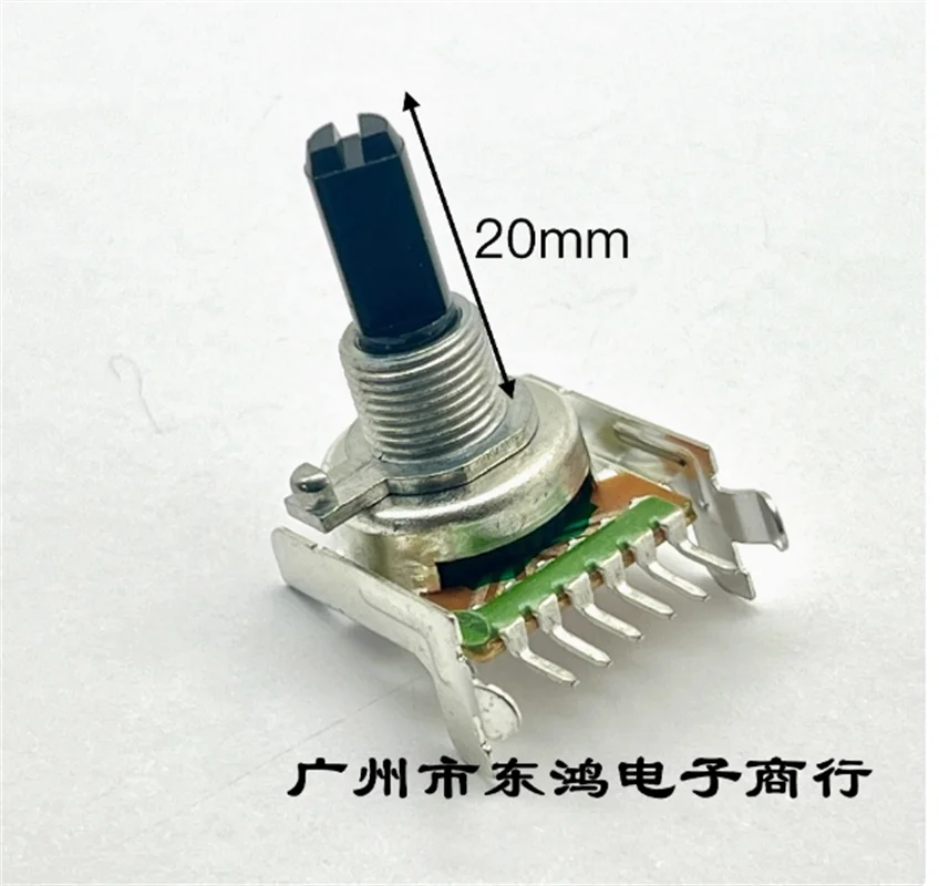 10 PCS 161 potentiometer B50K/B100K with midpoint positioning 6-pin with bracket shaft length 20mm