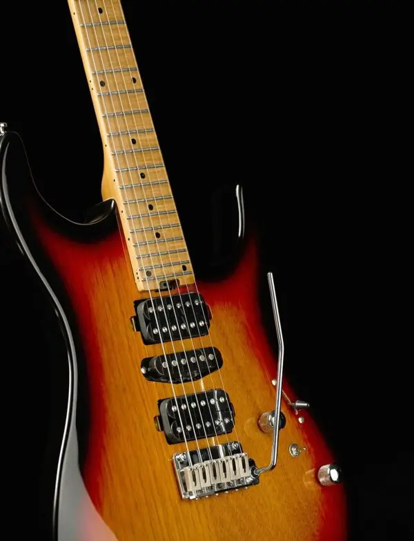 Censtar Electric Guitars with Roasted Mahogany Body and Maple Neck,Bone Nut,Coil Split Humbuckers Pickups,24 Frets