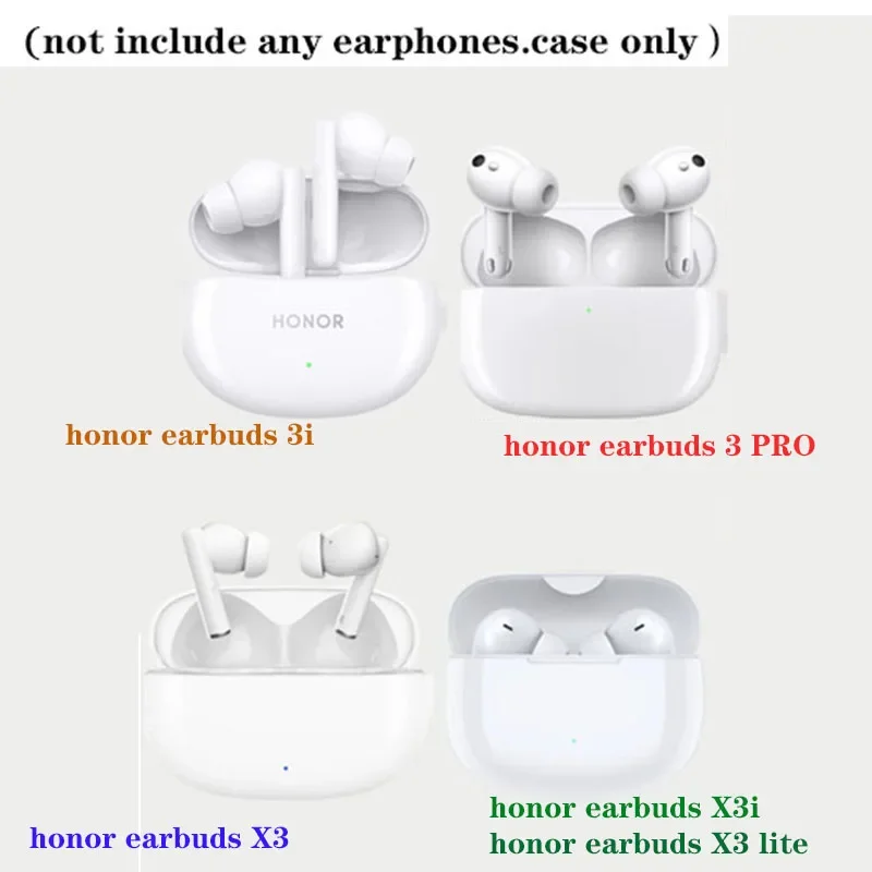 For Honor Earbuds X3 / X3i / 2SE/ Earbuds x3lite Case Fashion Canvas Flower Pendant Case Silicone Transparent Earphone Cover