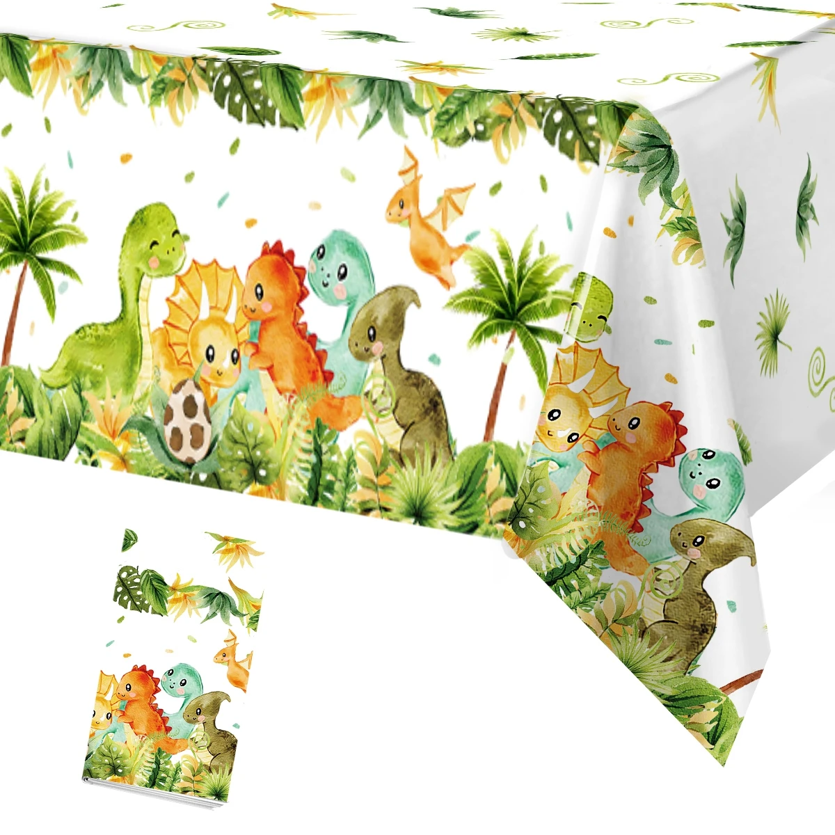 

Dinosaur Birthday Decoration Cartoon Dinosaur Disposable Tablecloth Tableware Baby Shower Jungle Safari Birthday Party Supplies