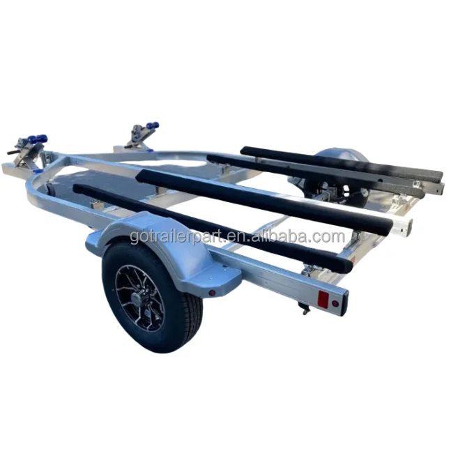

Dual Motorboat Boat Trailers 1000KG Payload Bunk Style Boat Trailers Single Axle Double Jet Ski Trailers
