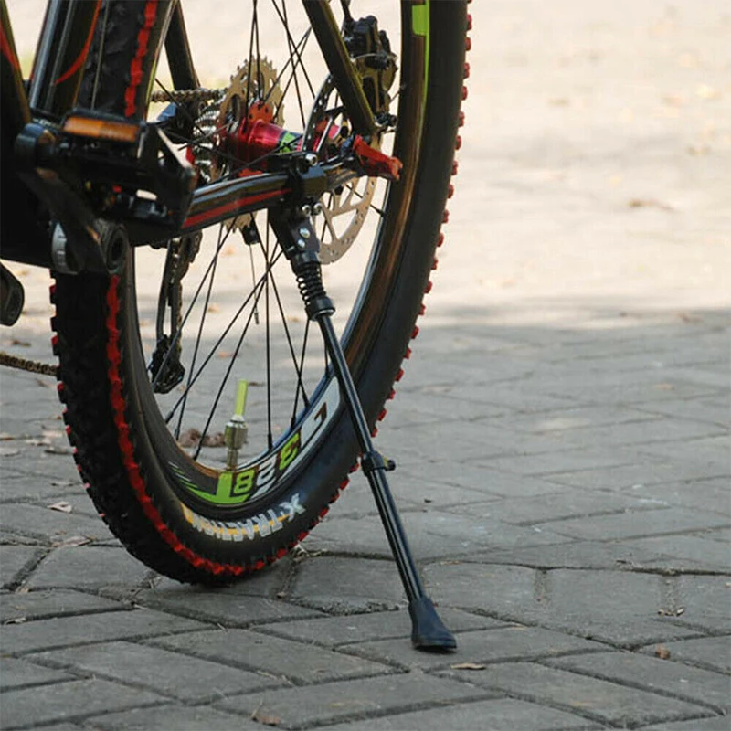 New Mountain bike road bike retractable adjustable aluminum alloy foot support support frame side support bracket view 2