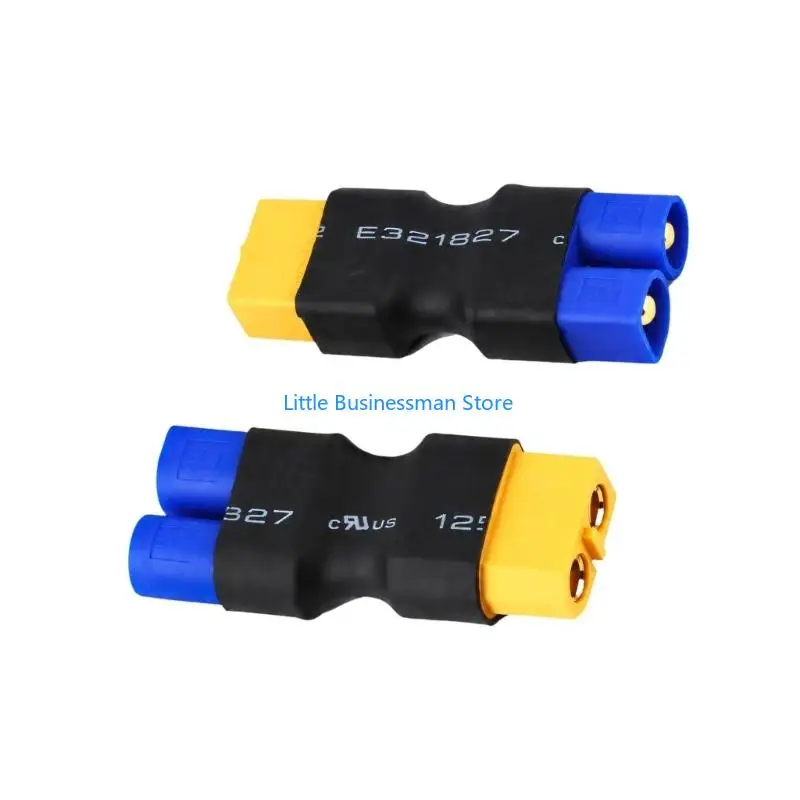 Remote Battery Plugs Adapter 60 to T Plugs/XT30/XT90/EC3 Adapter with Preassembled Ends and PA Plastic Housing for Solderless