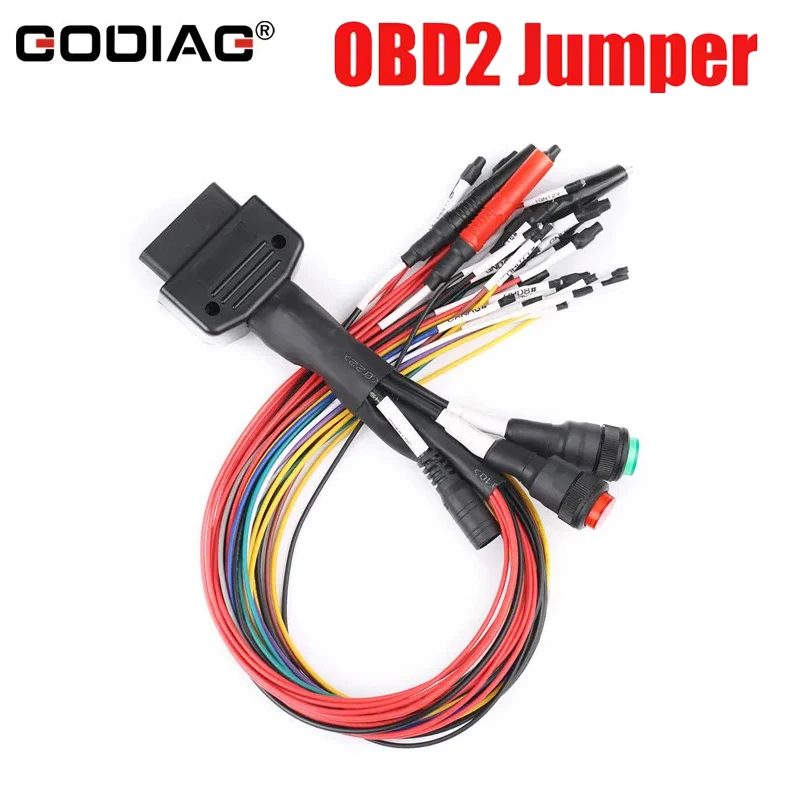 

GODIAG Full Protocol OBD2 Jumper Used to Connect ECU For ECU Programing Breakout Tricore Cable With Boot GND4 Clip Accessories