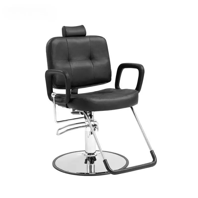 Salon Chair Max Load Weight 330 Lbs Black Hydraulic 360° Swivel Hair Barber Chair with Footrest for Beauty Spa Shampoo