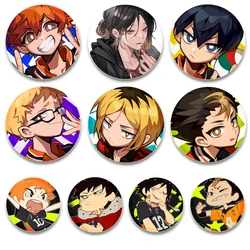 Haikyuu!!! Broszki anime Shoyo Hinata Tobio Kageyama Daichi Sawamura Sugawara Koushi Cartoon Badge Handmade Tinplate Pins