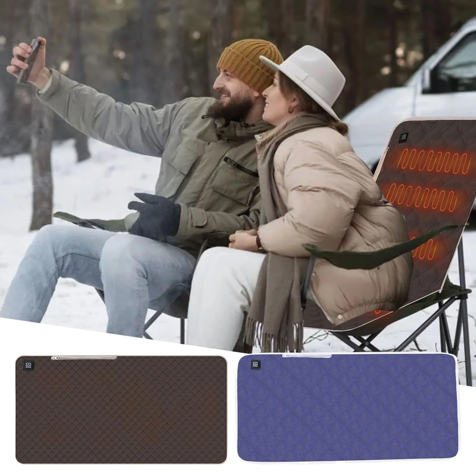 

Чехлы на сиденья с подогревом, регулируемая USB-подушка для сиденья для стадиона, электрическая грелка для поясницы, спины, бедер, массажа, рыбалки, пикника