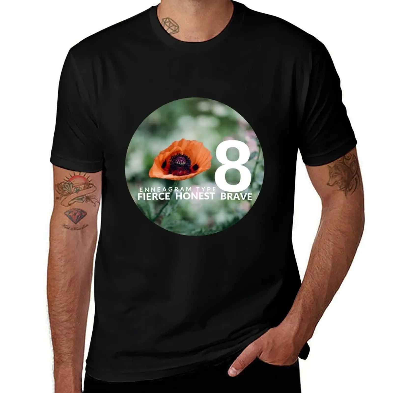 

Enneagram Type Eight T-Shirt Tough Fabric Work Tee