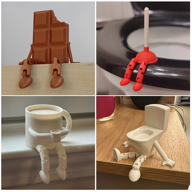 3D Printed Chocolate Sculptures With Movable Joints Realistic Chocolate Figurines Decorative Ornament Home Office Desktop Decor