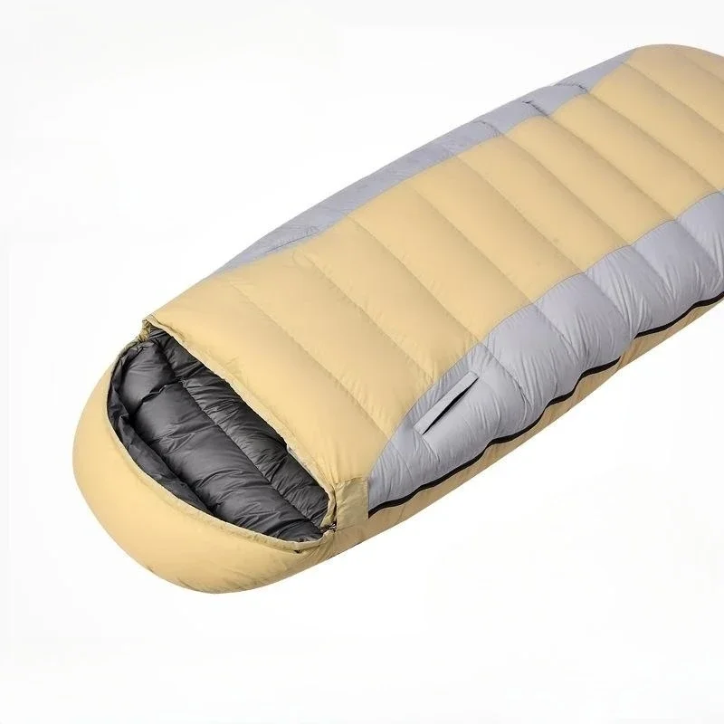 Double layer sleeping bag waterproof cold weather mummy sleeping bag for adults