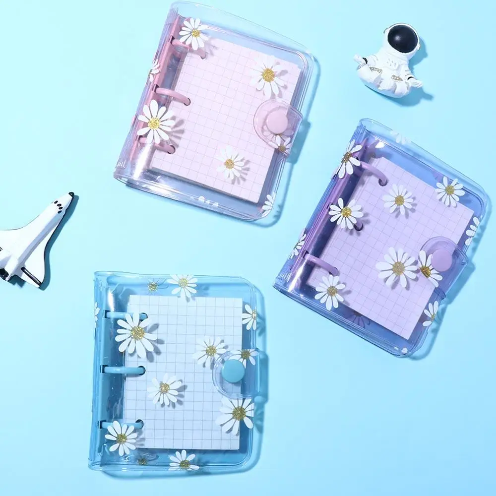 Kawaii School Supplies Planner Hand Book 3 Hole Journal Binder Notebook Loose Leaf Daisy Notebook Binder Ring