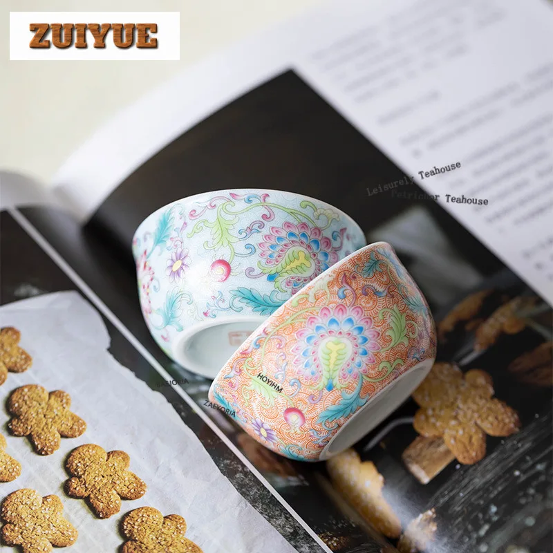 2 Stück/Set Interlock Branch Lotus Teetasse Antike Teeschale Einzelne Tassen Teeverkostungs- und Dufttasse Jianzhan Meistertassen Handgefertigt 60ml