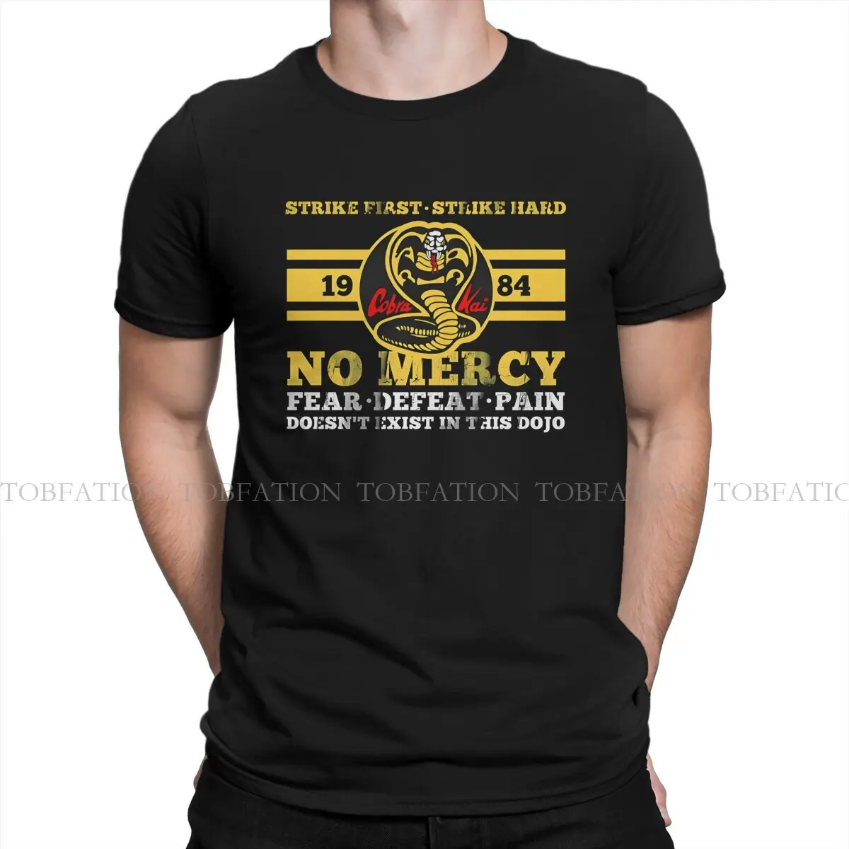 Cobra Kai 1984 NO MERCY Tshirt Homme Men Clothes 4XL 5XL 6XL 100% Cotton T Shirt